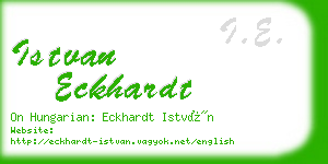 istvan eckhardt business card